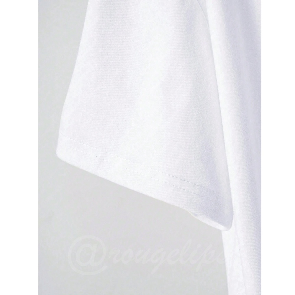 White Crew Neck Tee Shirt Printed Limoncello Lemon Graphic - Picture 4 of 10